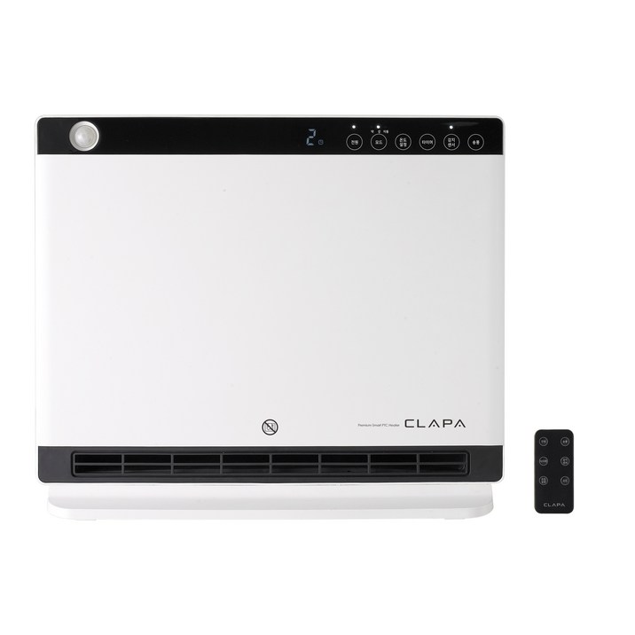 [누적 5만대] 클래파 PTC 가정용 온풍기 AI온도조절 절전형 전기 히터 + 리모컨, 단일상품, 화이트