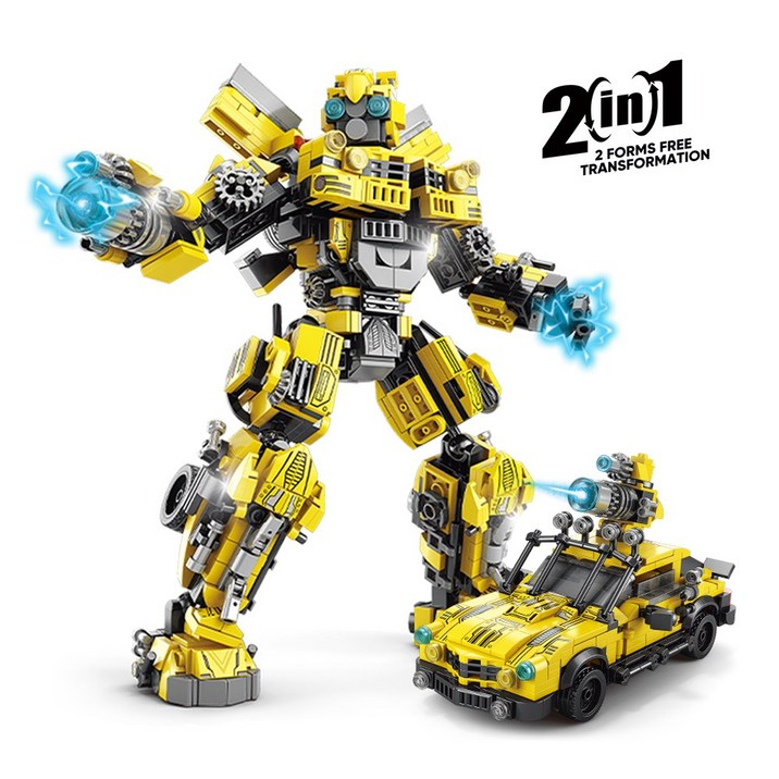 [알꿀밤-호환블럭-캐릭터] E범블비 2in1로봇 자동차