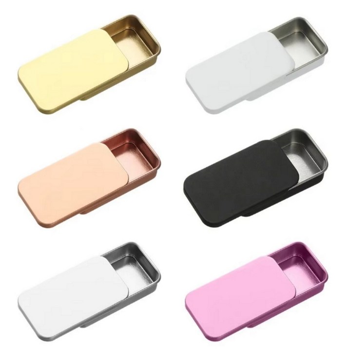 소형 소품 틴케이스 미니 슬라이딩 철제 수납함 케이스 색상선택