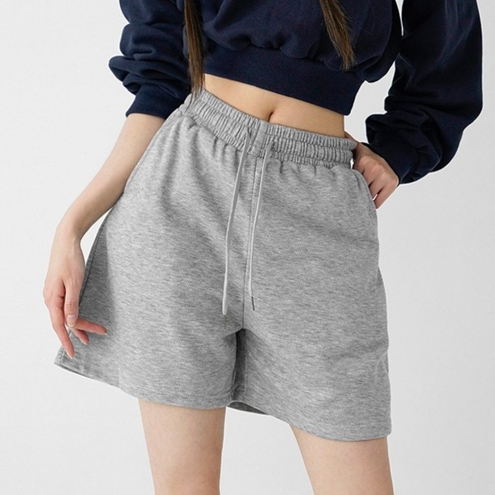 코튼클로젯 여성용 데일리 스판 트레이닝 3부 밴딩 반바지