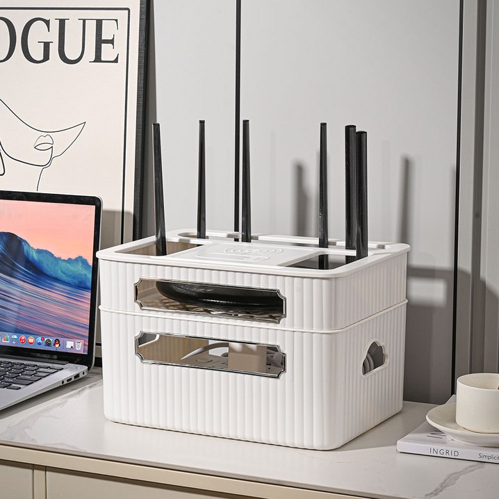 소하임 공유기 셋톱박스 정리함 2단