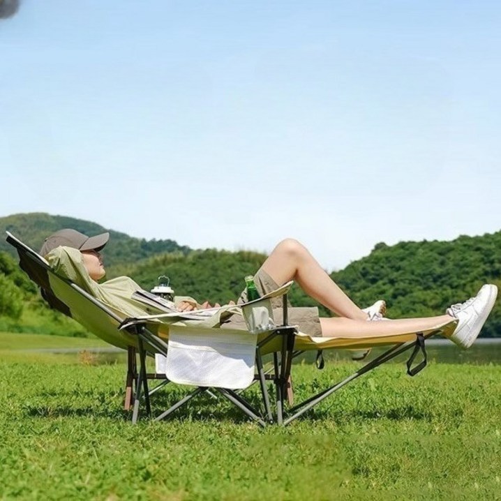 리틀보트 경량 접이식 침대 캠핑의자수납가방, 블랙, 1개