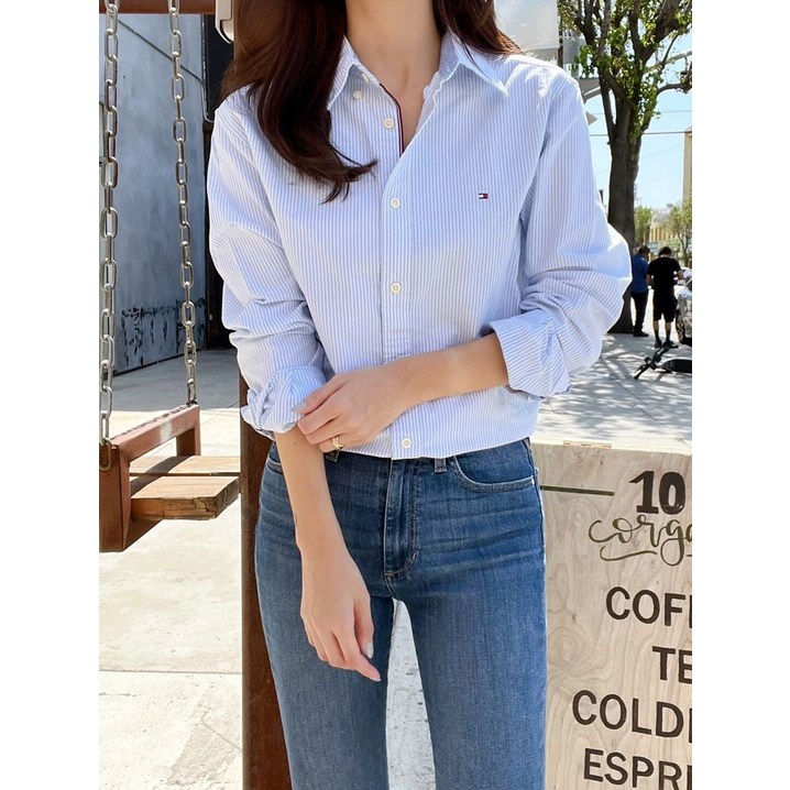 타미힐피거 남녀공용 커스텀핏 스트라이프 버튼다운 옥스포드 긴팔 셔츠 2색 택1 78C2120 오늘출발 타미힐피거 남녀공용 커스텀핏 스트라이프 버튼다운 옥스포드 긴팔 셔츠 2색 택1 78C2120 오늘출발