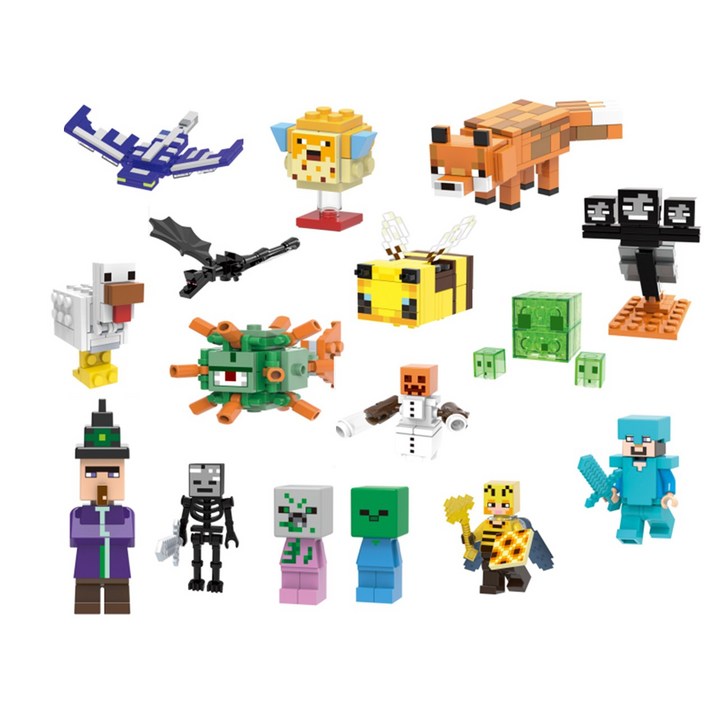 요고요 블록 마인크래프트 미니피규어