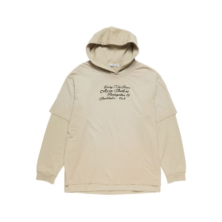 아크네 스튜디오 더블 레이어드 레터링 디테일 후디