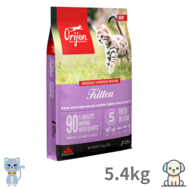 오리젠 고양이 키튼 건식사료, 칠면조청어, 5.4kg, 5개