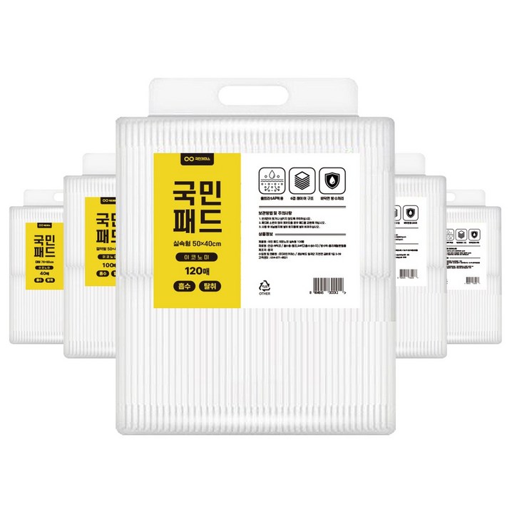 국민패드 절약형 20g 400매 애견 강아지 배변패드 용품, 4개입, 100매 국민패드 절약형 20g 400매 애견 강아지 배변패드 용품, 4개입, 100매