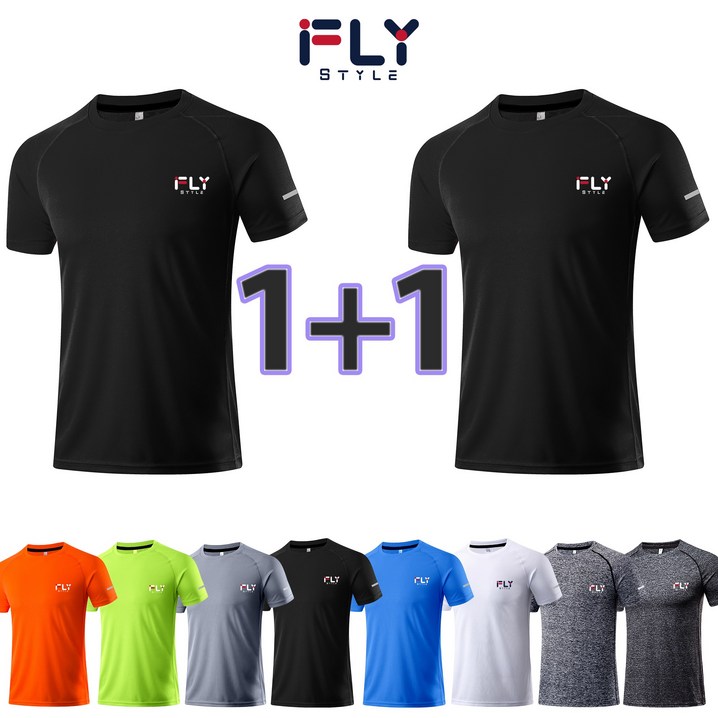FLY Style 11 남여공용 반팔 트레이닝복 티셔츠