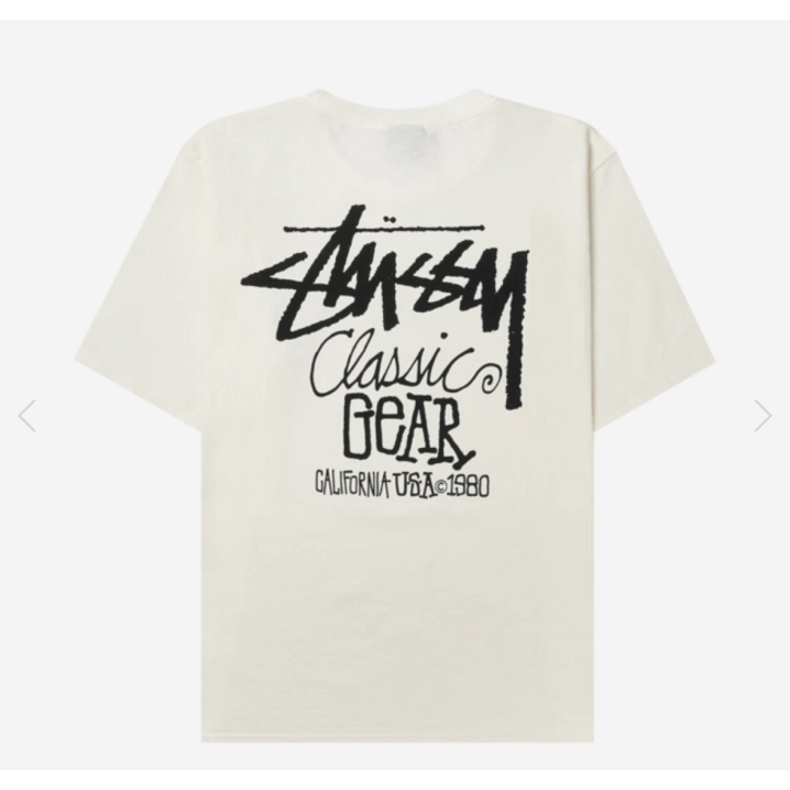 스투시 반팔티 피그먼트 다이드 클래식 기어 티셔츠 내츄럴