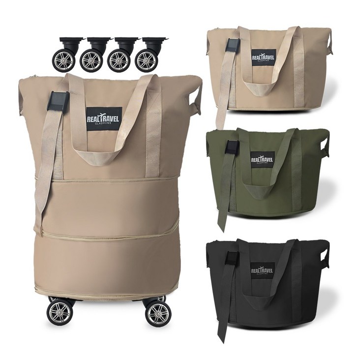 3단 확장 기내수화물OK  접이식 바퀴캐리어 바퀴보스턴백 접이식 가방  리얼 트레블백 해외 국내 여행 제주도 기내수화물 여행용캐리어 바퀴가방