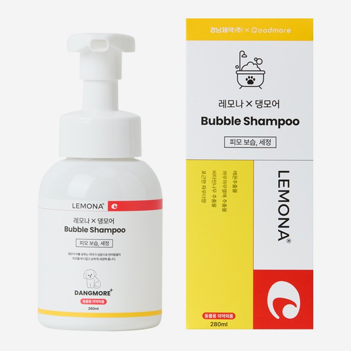 레모나 X 댕모어 버블 샴푸 280ml, 1개, 280ml