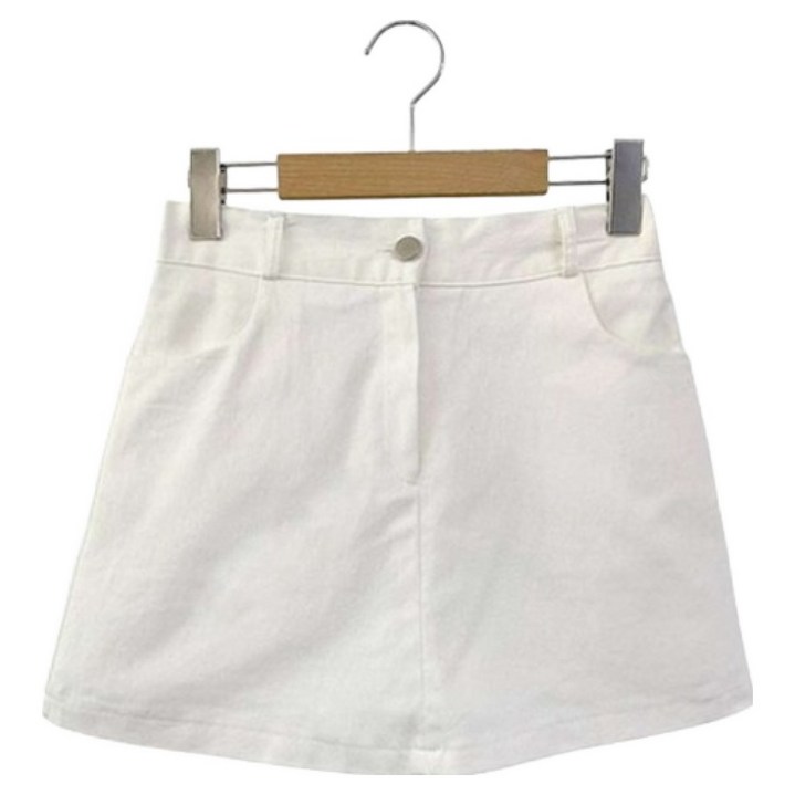 시크블랙 다이트 코튼 A라인 포켓 미니스커트 cpsk7603k5c