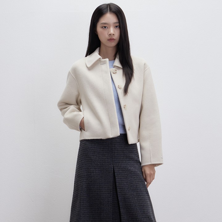 미쏘 여성용 핸드메이드 스탠카라 자켓 미쏘 여성용 핸드메이드 스탠카라 자켓
