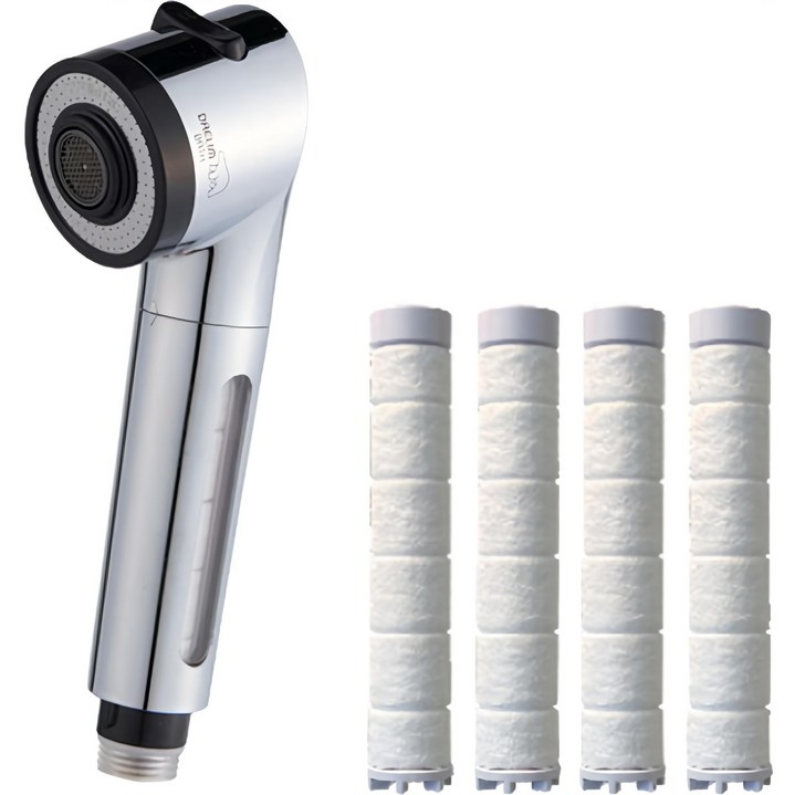 대림바스 디클린 수압상승 주방용헤드 수전 크롬에디션 + 리필필터 4p 세트