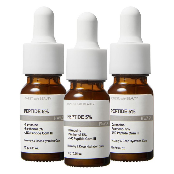 화사 진짜 펩타이드 5 목 이마 입가 눈가 팔자 미간 6종 주름 개선 리프팅 탄력 케어 더마 퍼밍 앰플, 3개, 10ml