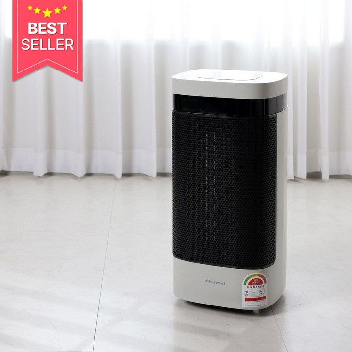 신일 전기온풍기 SEH-L3300GY 리모컨 초고속 PTC히터 그레이