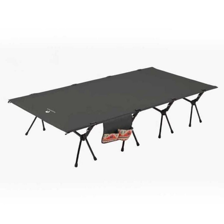 2인용 야전침대 와이드 대형 커플 캠프베드 블랙 평상형 접이식 침상