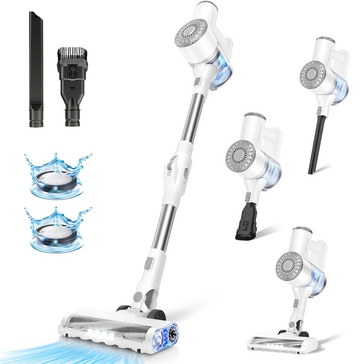 2025년형프리티케어 무선 청소기 핸디 청소기 W400 하얀색, W400 White