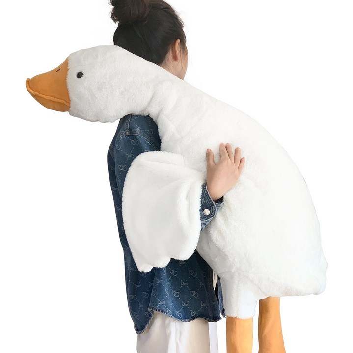 Haengbuk 오리 대형인형 안고자는 베개  모찌 인형 롱쿠션 동물 바디필로우