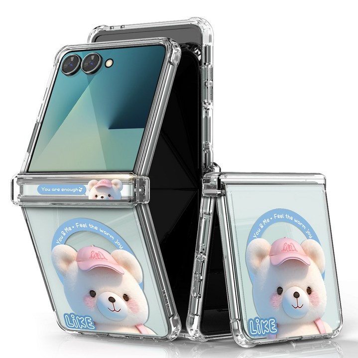 이디즌 갤럭시 Z플립7 케이스 클리어 힌지보호 커버 링크 젤하드 에어백 하이브리드 맥세이프 호환 슬림 충격방지 케이스