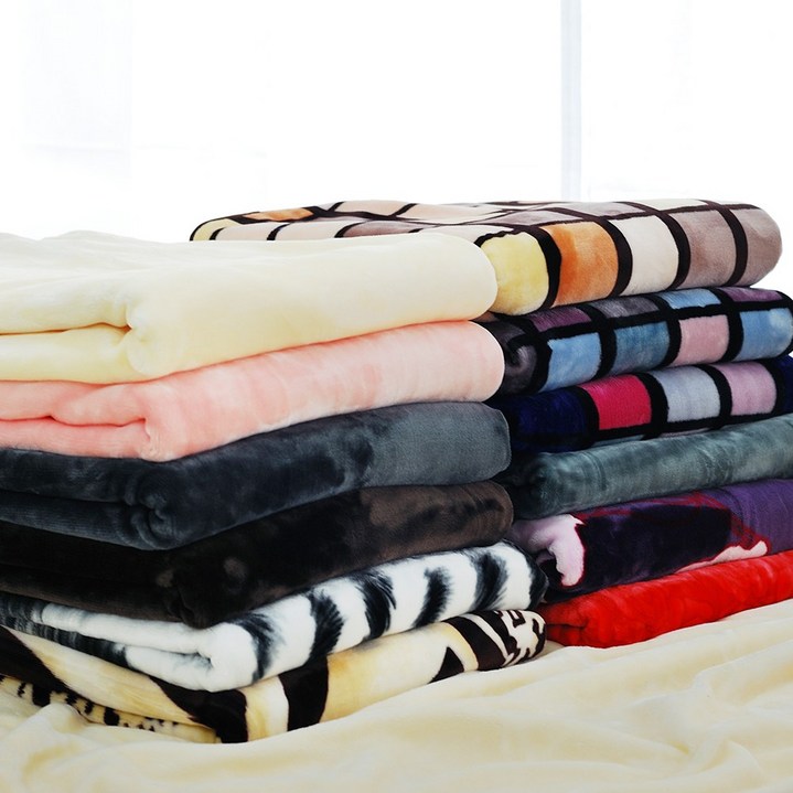 두꺼운 두겹 밍크 담요 100130cm 무릎담요 소형 차량용