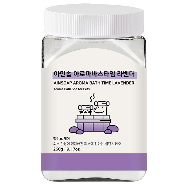 아인솝 아로마 바스타임 탄산 스파 라벤더 + 전용 스푼, 260g, 1세트