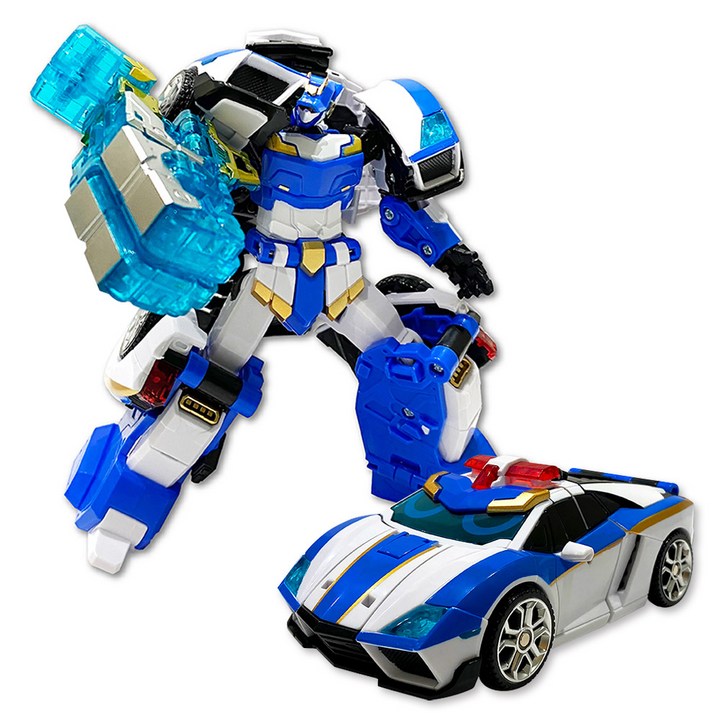 로봇장난감 메탈카드봇 블루캅 두가지 변신로봇 비클모드