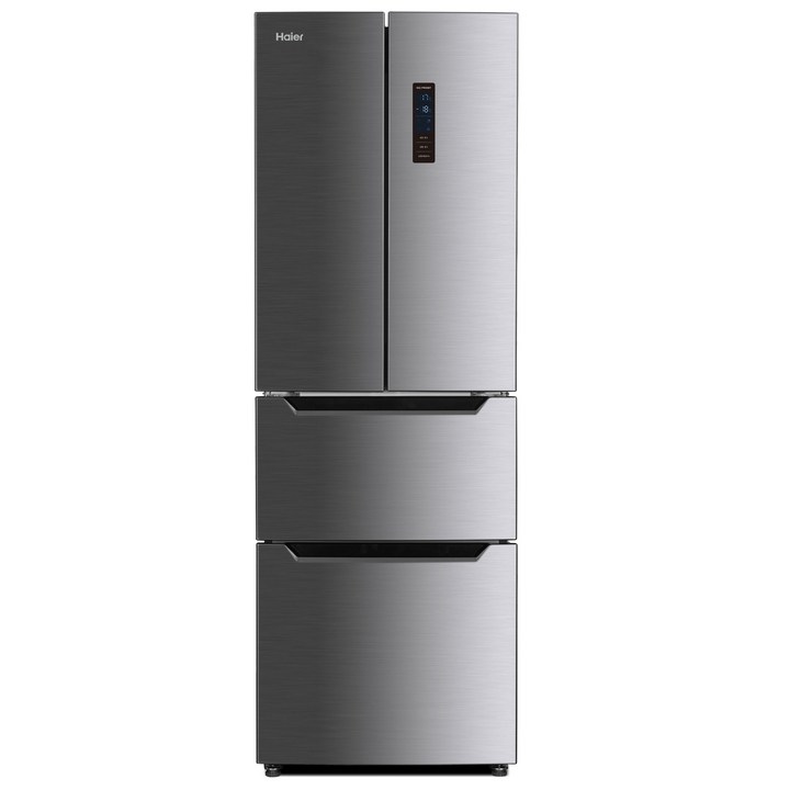 세미빌트인냉장고 하이얼 프렌치 4도어 세미빌트인 인테리어 양문형 냉장고 291L 방문설치, 메탈실버, HRM351MNM