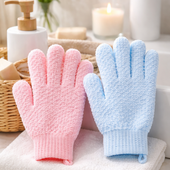 에프시 샤워장갑 저자극 목욕장갑 손가락 때밀이장갑