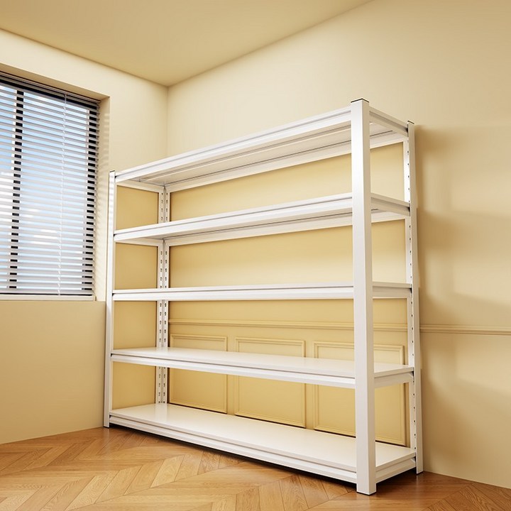 HOMEY NEST 철제 수납선반 조립 다용도 선반 FMSFLS, 5단, 화이트