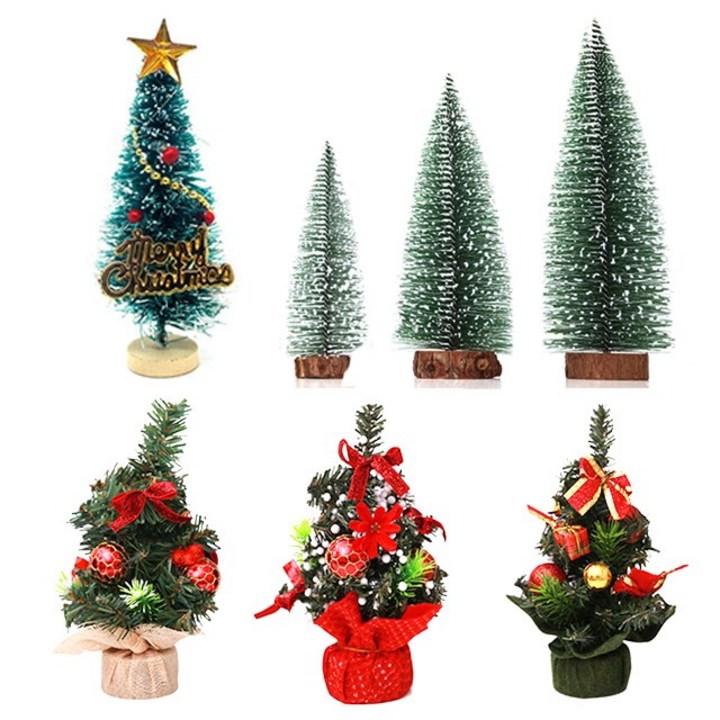 크리스마스 미니 트리 소형 전나무 장식품 포토존 세트 테이블 장식 꾸미기 코스트코 다이소