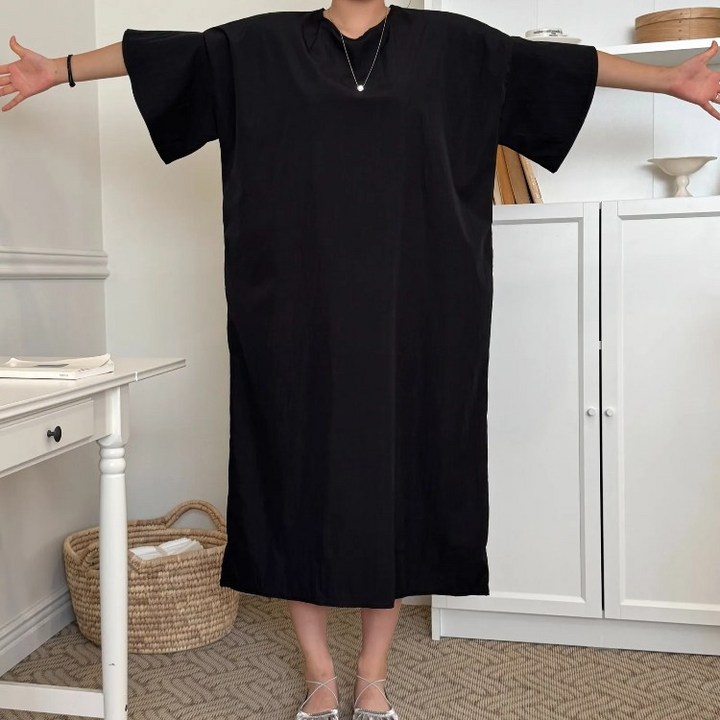 반디드 여성 여름 빅사이즈 롱원피스