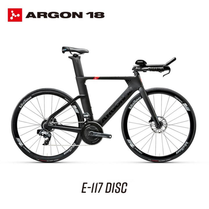 아르곤18 아르곤18 E-117 DISC 브레이크 탄소섬유 트라이애슬론 자전거 바이크, 무광 블랙 프레임 XS 사이즈