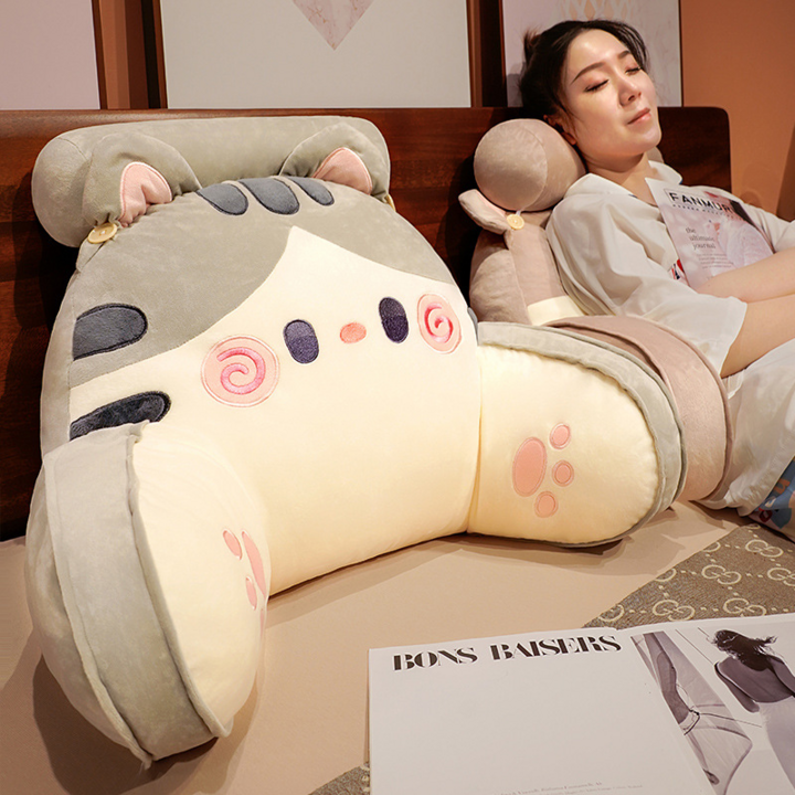 고양이 쿠션 사무실 차량용 시트 허리 받침대 오래 앉아 허리 쿠션 의자 등받이 소파 쿠션 쿠션, 모아 유한회사 05