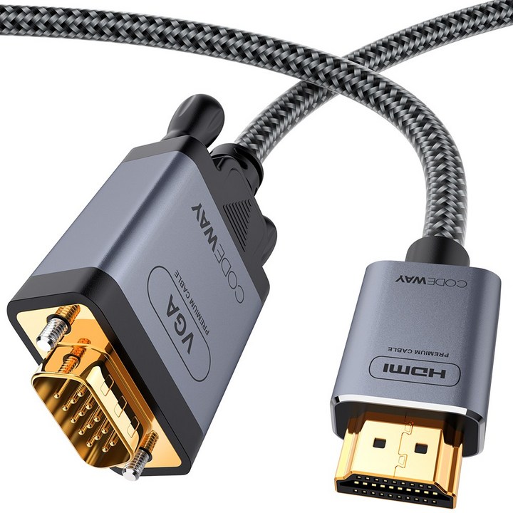 vga케이블 코드웨이 HDMI to VGA RGB 케이블, 1개, 1.2m