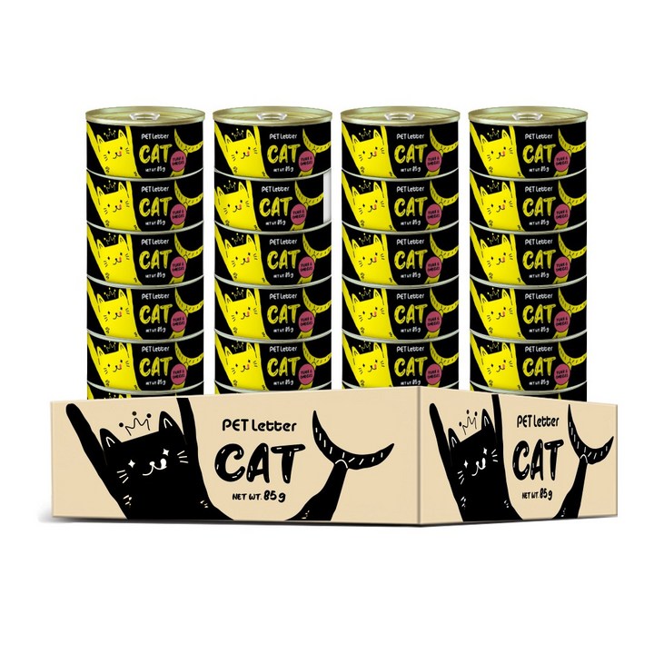 펫레터 참치&오메가3 85g x 24개입 고양이 캔