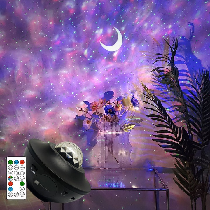 아이방소품 레나에너지 LED 우주 오로라 선셋 달 조명 무드등 미러볼, 본상품선택