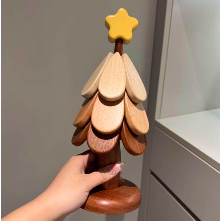 우드트리냄비받침대 인테리어 오브제 원목 트리 냄비받침 캠핑용 집들이선물용 신혼부부선물, 1개, 별