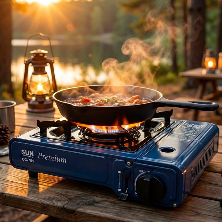 썬 프리미엄 캠핑 휴대용 가스 버너 가정용 미니 가스레인지 고화력 부탄 가스버너 스토브 부르스타 브루스타 부스타