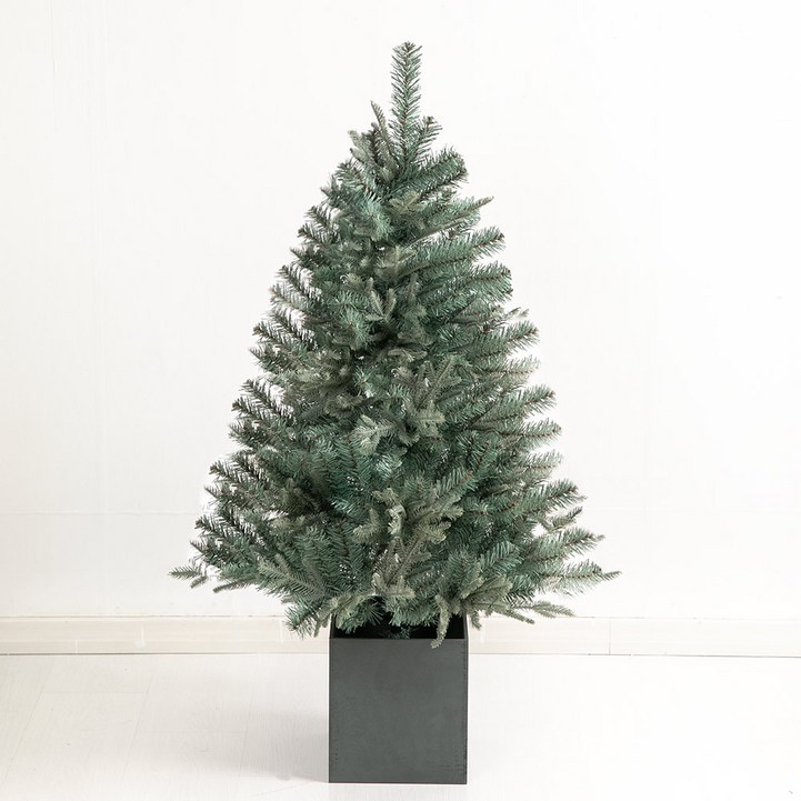 최고급그레이우드사각화분트리 120cm 크리스마스 무장식 나무 TRNOES, 우드사각화분트리