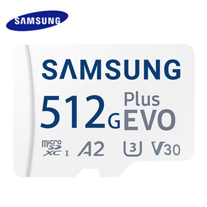 삼성마이크로sd카드512 SAMSUNG EVO Plus 마이크로 SD 카드 512GB 256GB A2 V30 U3 전송 130 메가바이트/초 메모리 C10 U1 TF 64GB