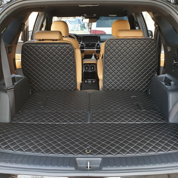 아이빌 현대 팰리세이드 신형퀼팅 4D 자동차 트렁크매트 + 2열등받이 풀세트 - 쇼핑뉴스
