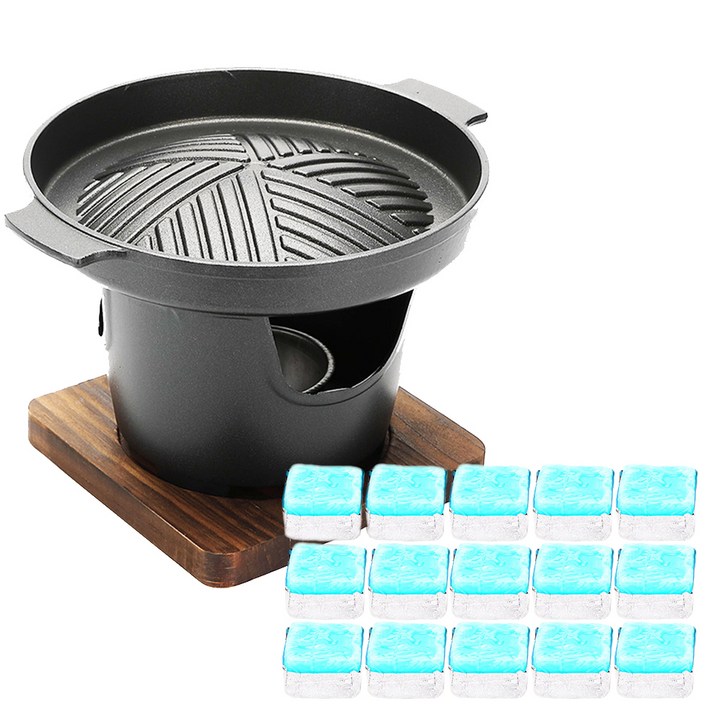 뉴비아 원형 미니화로 에탄올 고체연료 30g x 15p 세트, 17 x 17 x 2.0 cm, 1세트 뉴비아 원형 미니화로 에탄올 고체연료 30g x 15p 세트, 17 x 17 x 2.0 cm, 1세트