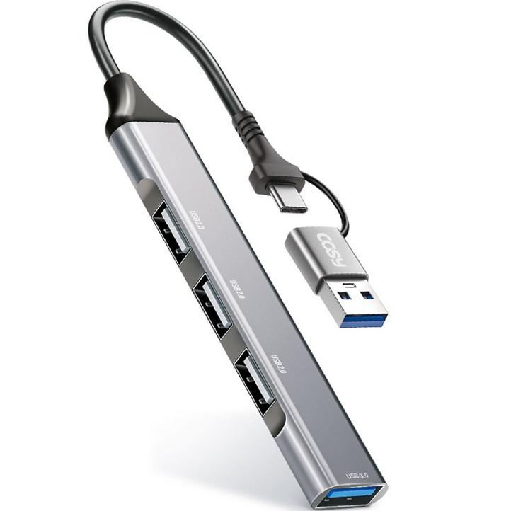 코시 다용도 듀얼 커넥트 USB 3.0 4포트 C타입  USBA 허브 UH4094CA
