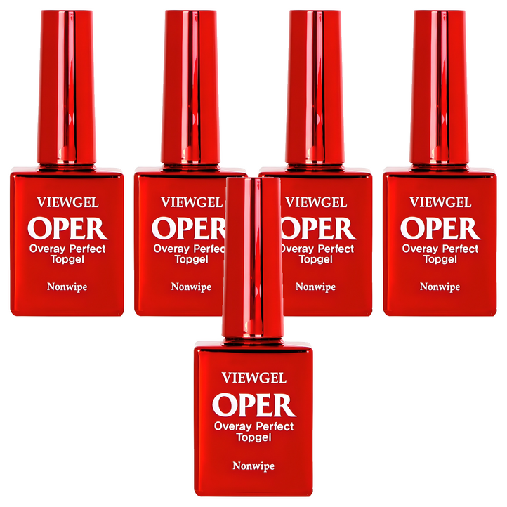 뷰젤 OPER 오버레이 오빠 탑 젤, 단일 색상, 10ml, 5개