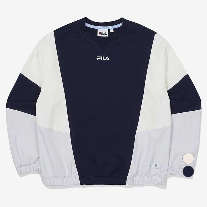 휠라키즈 아동용 하이브리드 소재믹스 맨투맨 FK2POF1105M