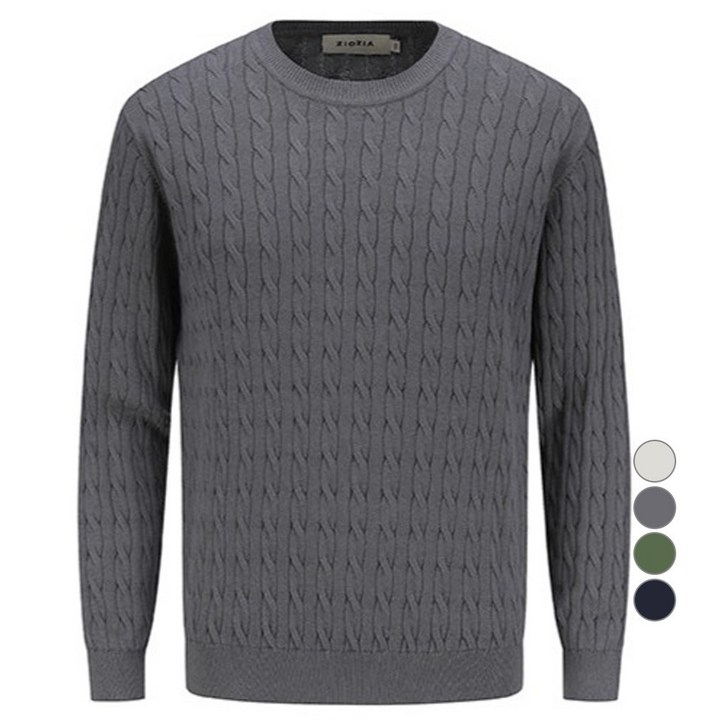 지오지아 남성용 수피마 케이블 코튼 니트 AEF1ER1103