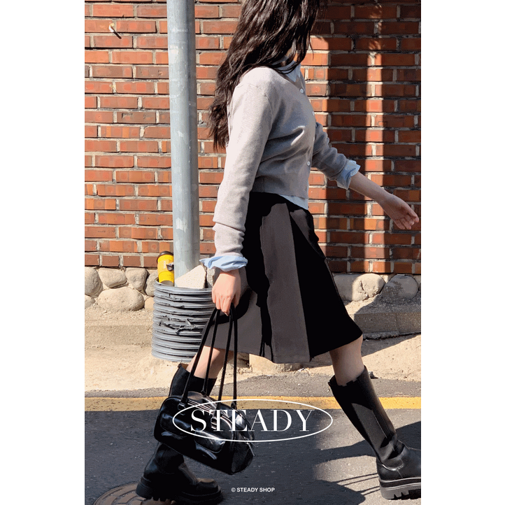 치피 플리츠스커트 미디스커트 스커트 2colors