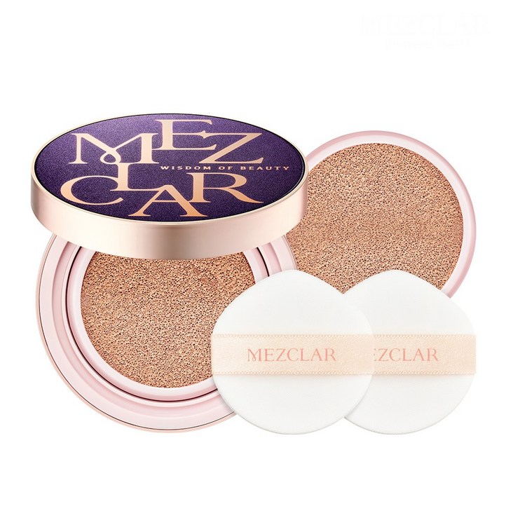 공식판매처누적판매 200억돌파 메즈클라 스킨케어 에어핏 커버 쿠션 SPF50  PA본품리필, 1개, 23호퍼플케이스리필23호