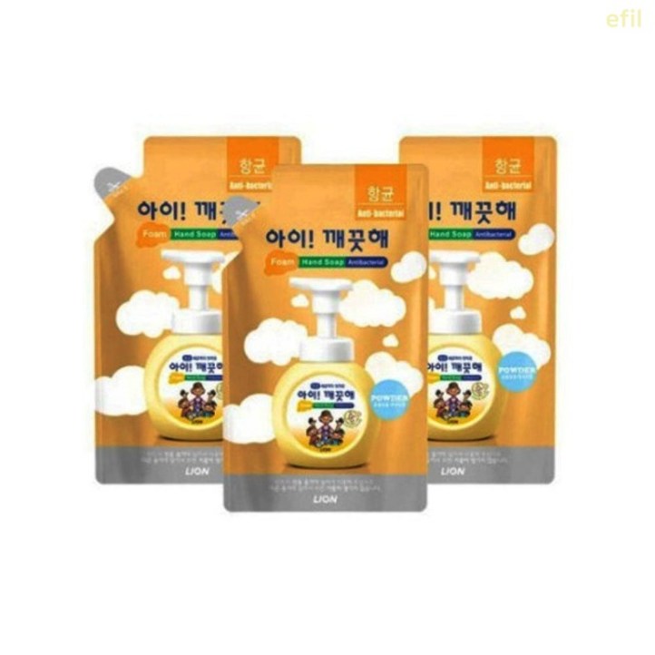 아이깨끗해 순 폼 핸드 솝 리필 450ml 3개 핸드워시 물비누 거품 4006226, 3개